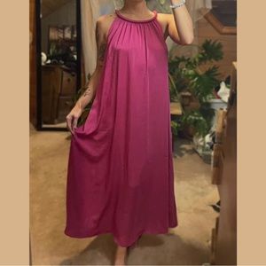 Tahari magenta maxi dress